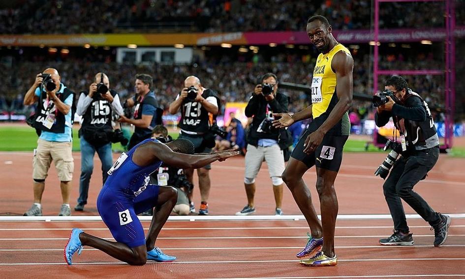 Cái bóng của Usain Bolt trên đường chạy 100m