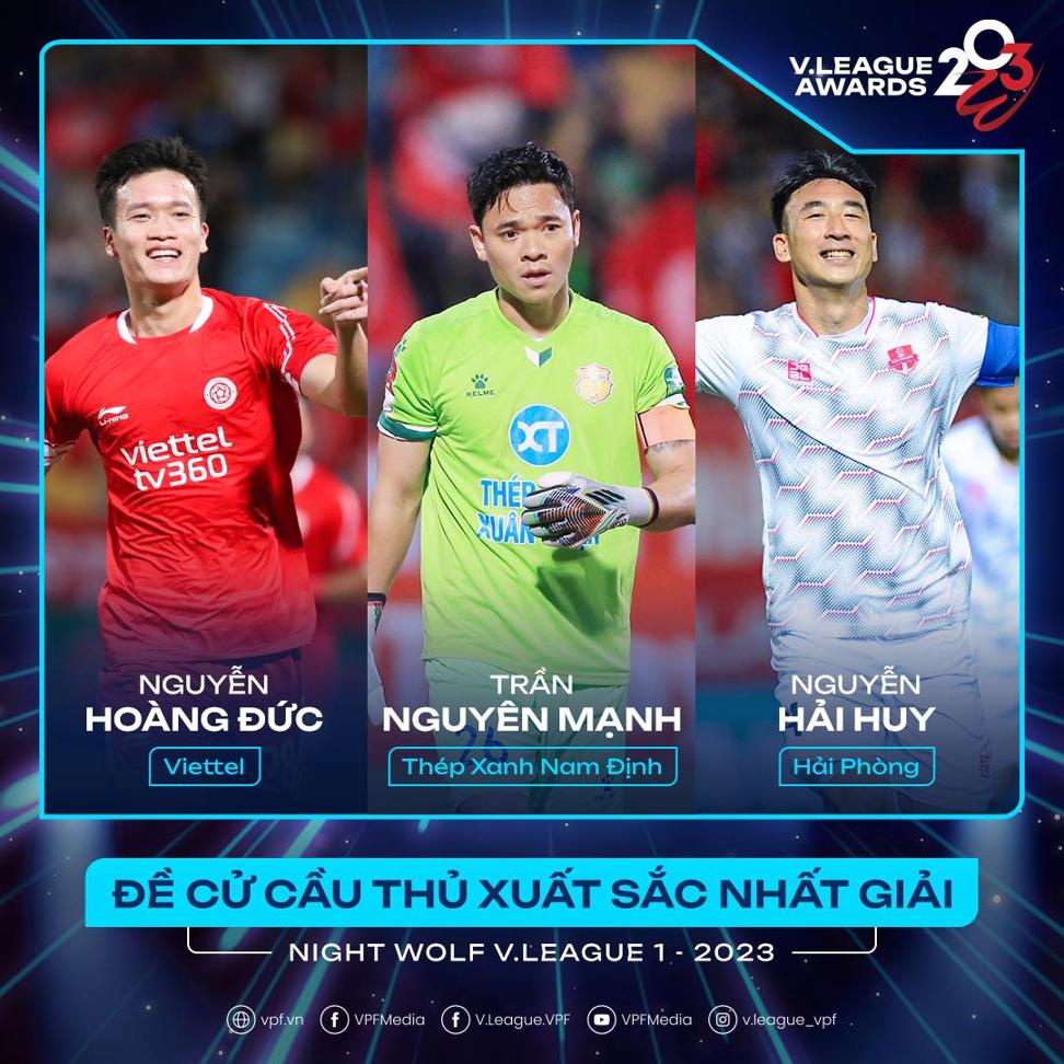 CAHN vắng mặt ở đề cử Cầu thủ, HLV hay nhất V-League 2023