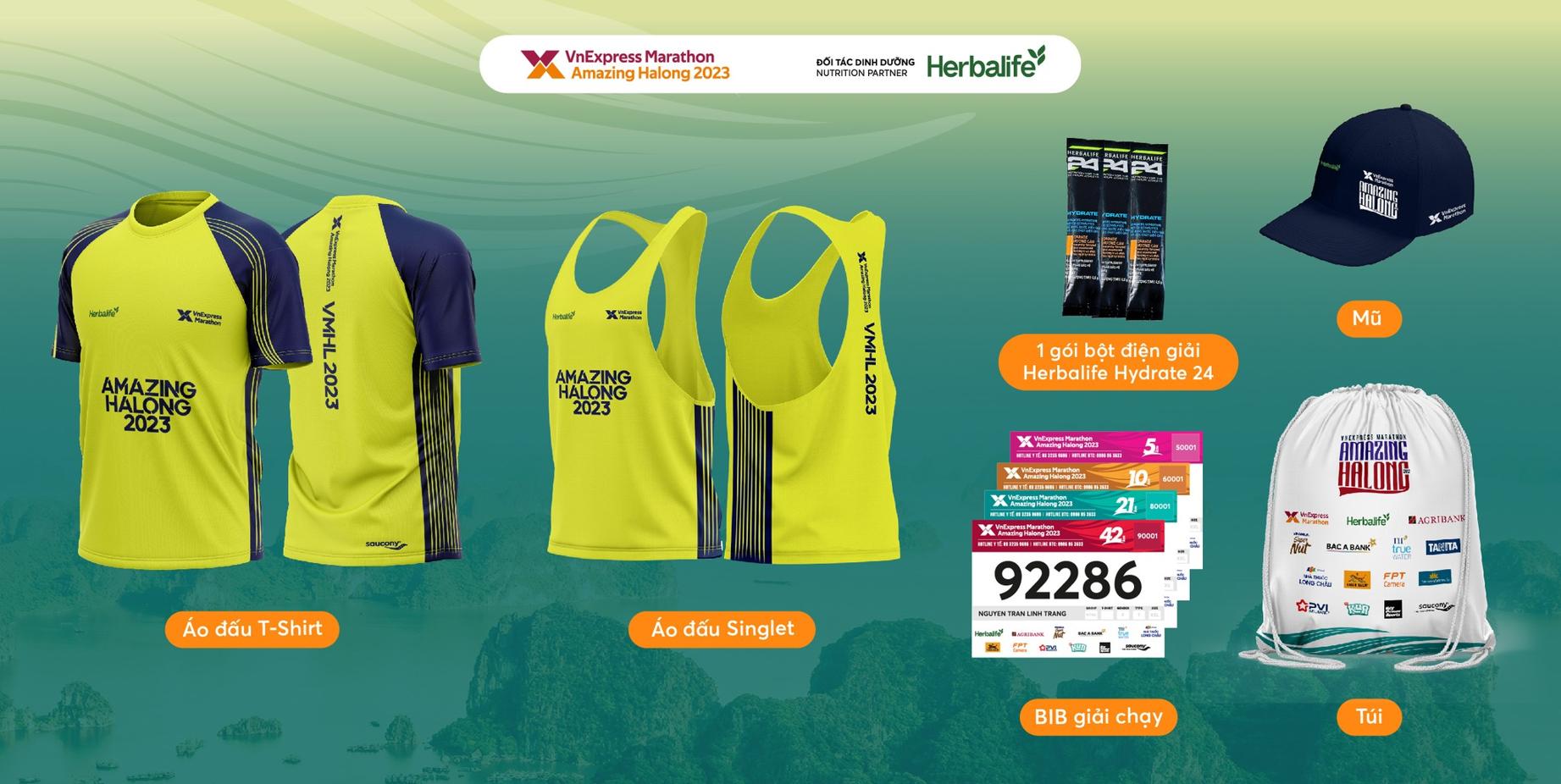 Những vật phẩm dành cho runner VnExpress Marathon Hạ Long