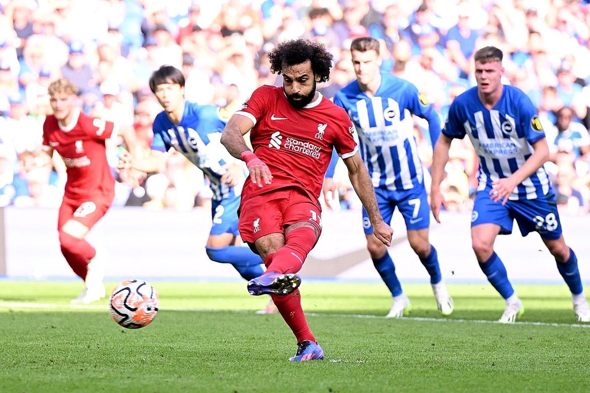 Liverpool hòa Brighton dù Salah lập cú đúp