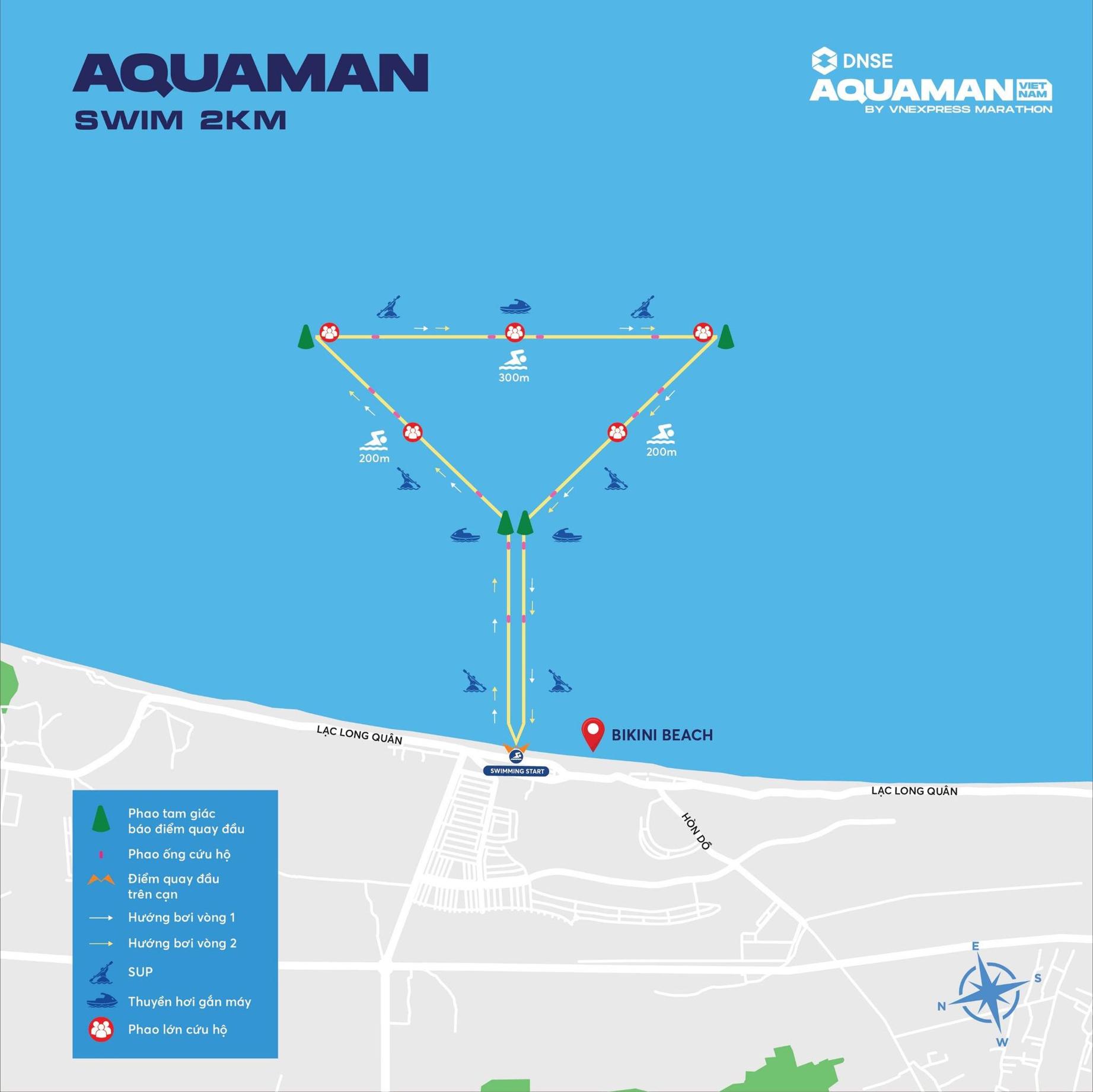 Đường bơi Aquaman Vietnam giúp VĐV tối ưu thành tích